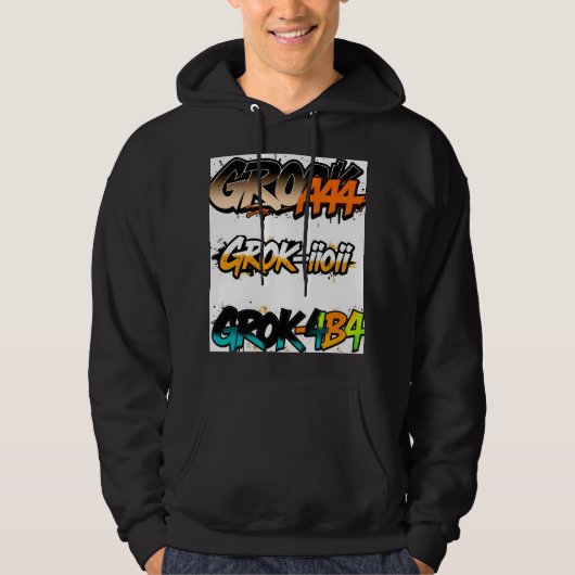 Grok4 perfect" hoodie design met T-shirts (Voorkant)
