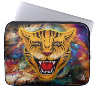 Grommende Tijgernevel Laptop Sleeve