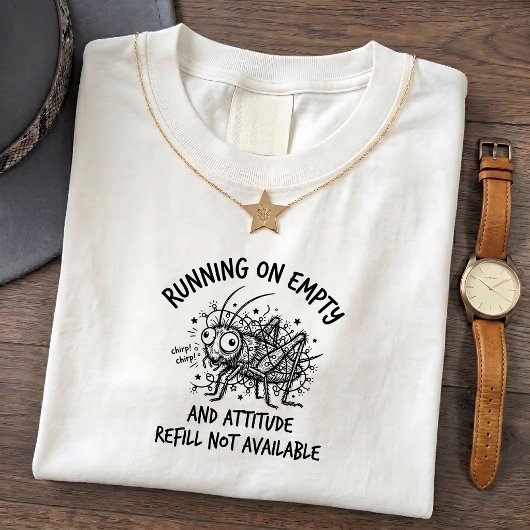 Grommige Tsjirpende Krekel T-shirt, Grappige Humor T-shirt