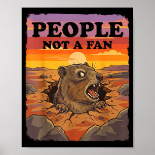 Grompotige Klipdas Mensen Geen Grote Fan Grappig A Poster