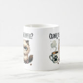 Gronche avant le café, mug café de chat grincheux (Centre)