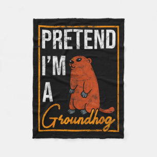 Grond Eekhoorn Doe alsof ik een bosmarmot ben _1  Fleece Deken