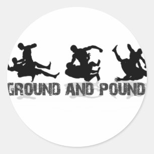 Grond en pond lijn ronde sticker