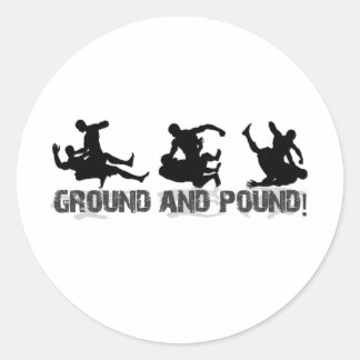 Grond en Pound lijn Ronde Sticker