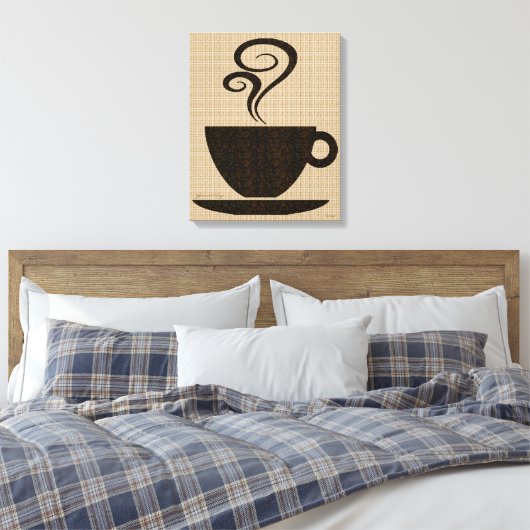 Grondbeker kunst op canvas (Insitu (Slaapkamer))