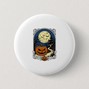 Gronddrukkerspompoen scène Vintage Halloween Vecto Ronde Button 5,7 Cm