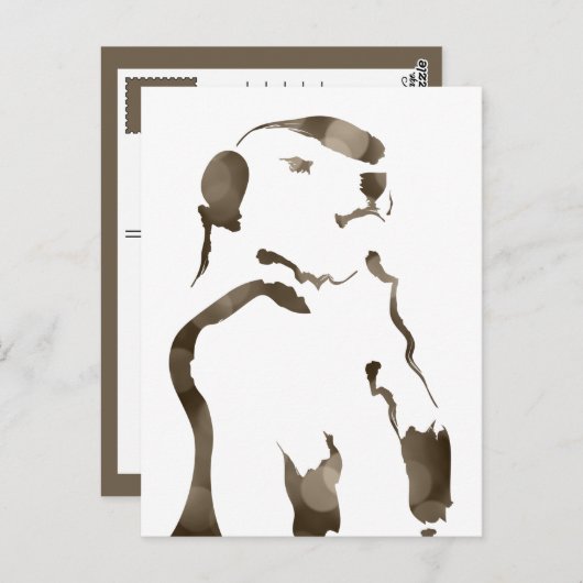 grondhog bokeh briefkaart (Voorkant / Achterkant)