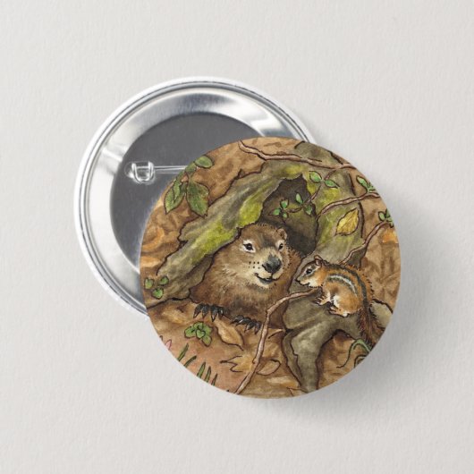 Grondhog Button (Voorkant /achterkant)