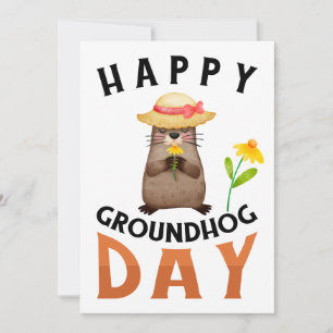 Grondhog Feestdagenkaart