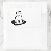 grondhok rechthoekige sticker (Tas)