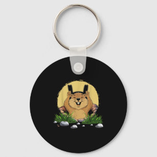 Grondhond Schaduw Knuffel Pop Grappige Dag Van De  Sleutelhanger