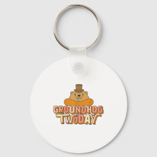 Grondhond Tweedaagse Retro Vintage Grappige Dier P Sleutelhanger