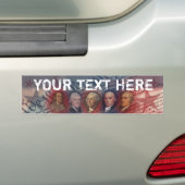 Grondleggende vaders - VS - voeg Jouw tekst toe Bumpersticker (Op auto)