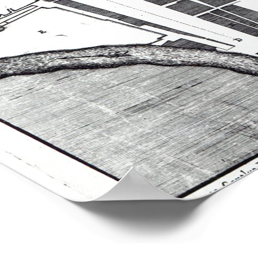 Grondplan van het Vaticaan in Rome Poster (Hoek)