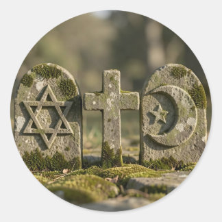Grondslagen van het Geloof – Heilige Architectuur  Ronde Sticker