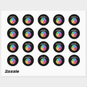Grondslagen van Zelfliefde Acceptatie Ontdekking Z Ronde Sticker (Vel)