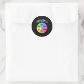 Grondslagen van Zelfliefde Acceptatie Ontdekking Z Ronde Sticker (Tas)
