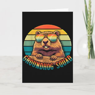 Grondsquirrelsquad Retro Gelukkige Grondsquirrelda Kaart