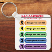 Grondtechniek voor angst/stress 5 zintuigen sleutelhanger (Voorkant)