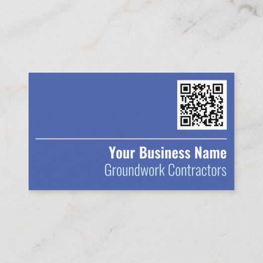 Grondwerkcontracten QR Code Visitekaartje (Achterkant)