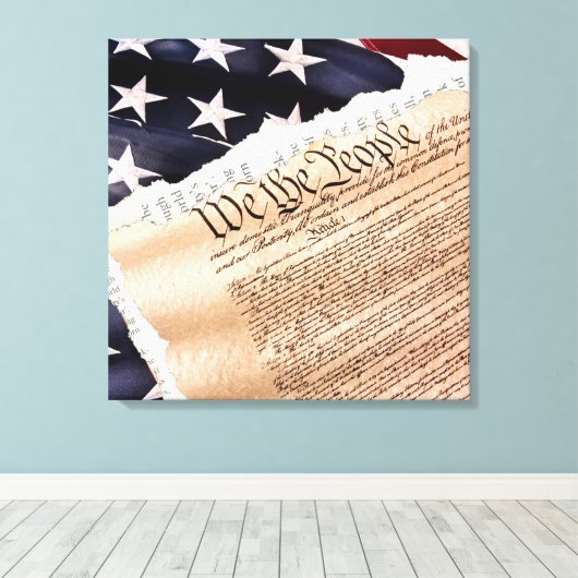 Grondwet Canvas Kunst (Insitu (Houten vloer))