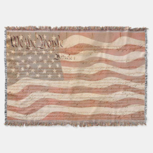 Grondwet en de Amerikaanse vlag Patriottisch Deken