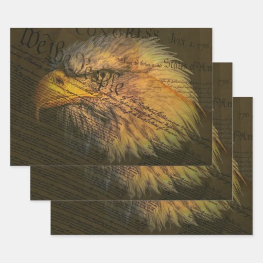 Grondwet met Bald Eagle Inpakpapier Vel (Set)