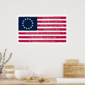 Grondwet Preamble Betsy Ross Flag Poster (Keuken)