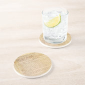 GRONDWET VAN DE VS ZANDSTEEN ONDERZETTER (Zijkant)