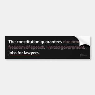 Grondwettelijke garanties bumpersticker