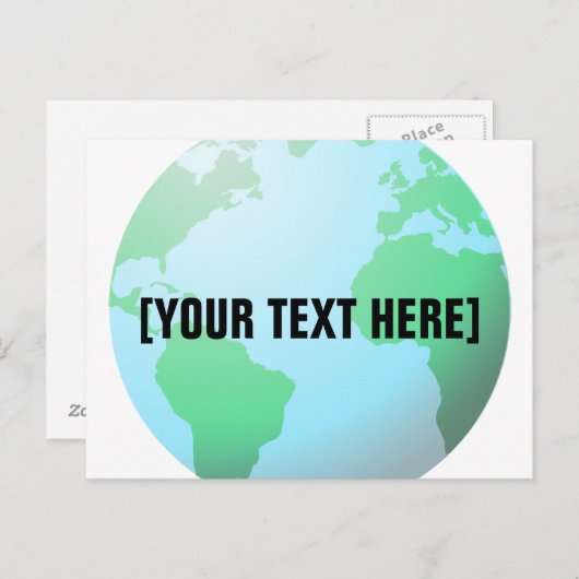 Grondwettelijke Wereldbol Achtergrond aangepaste t Briefkaart (Voorkant / Achterkant)