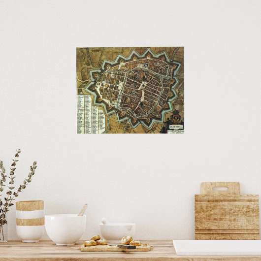 Groningen 1652 Map Poster (Keuken)