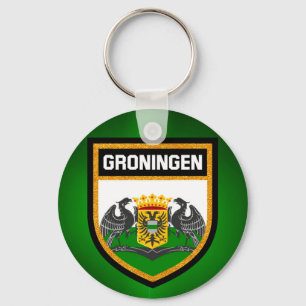 Groningen Flag Sleutelhanger