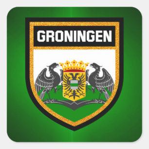 Groningen Flag Vierkante Sticker