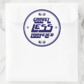 Gronkel minder onderweg ronde sticker (Tas)