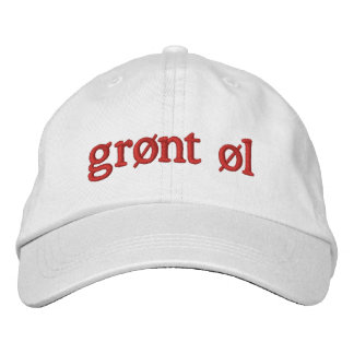 Grønt øl geborduurde pet