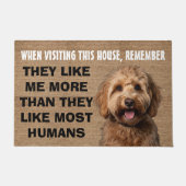 Groodle gepersonaliseerde deurmat (Voorkant)