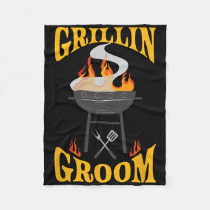 Groom BBQ Grill Roker en Barbecue Chef Fleece Deken