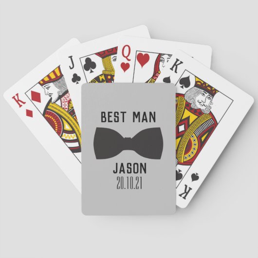 Groom Best Man Wedding Party Gift Pokerkaarten (Achterkant)