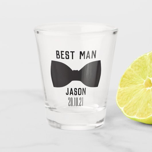 Groom Best Man Wedding Party Gift Shot Glas (Voorkant)