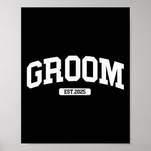 Groom Bride 2025 Just Married Couples Verloving W Poster