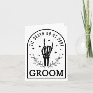 Groom Bride Skeleton Gothic Halloween Verloving W Kaart