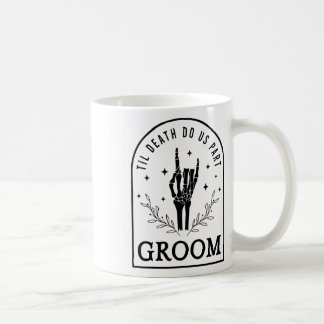 Groom Bride Skeleton Gothic Halloween Verloving W Koffiemok