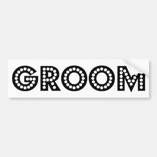 Groom Bumpersticker (Voorkant)
