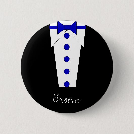 Groom Button (blauw) (Voorkant)