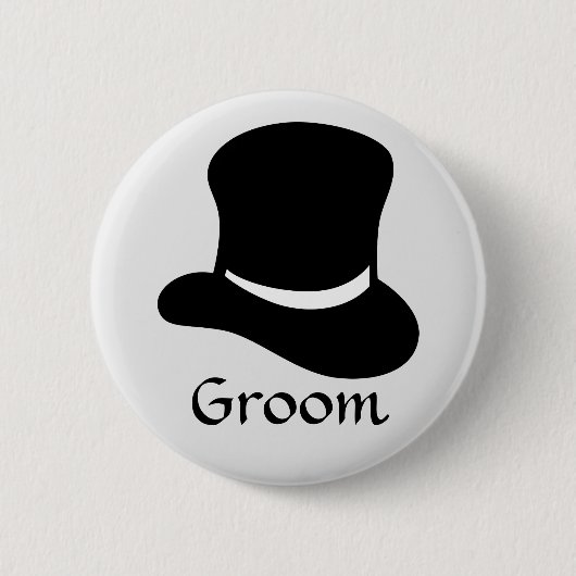 "Groom"-Button met bovenste laag Ronde Button 5,7 Cm (Voorkant)