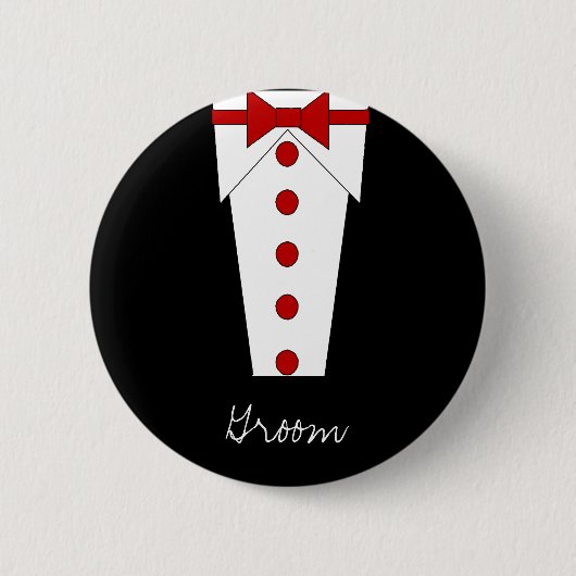 Groom Button (rood) (Voorkant)