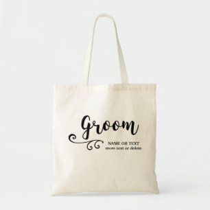 Groom Canvas tas Cool Modern Script Typografie