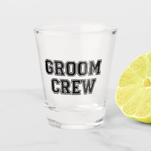 "Groom Crew" Bachelor Party Shot Glas (Voorkant)