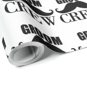 Groom Crew Bachelor Party Weddenschap Black Gift Cadeaupapier (Rol Hoek)